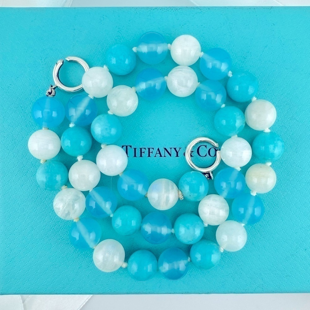 Tiffany & Co. Multi Gemstone Necklace in Amazonite, Moonstone, and Chalcedony